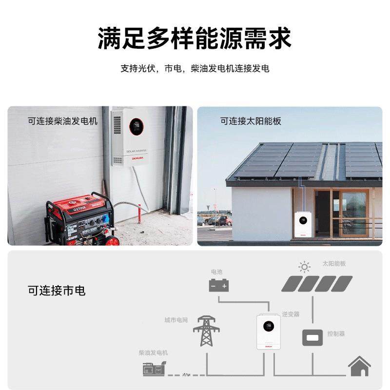 光伏逆变器4.2w逆发电2储能系k统太阳能229控一体机48V6.2KW5KW4V