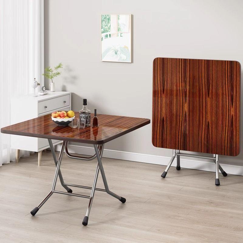 折吃叠桌家用小户型餐桌出正方形PCW桌出饭租简易桌租房饭桌子小