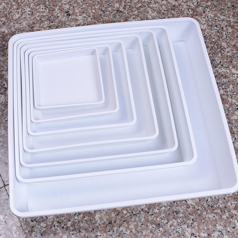 方盆形花MYO盆托盘盆景花用接正水厚盘加塑料正方形花盆底托