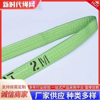双头扣起重吊带扁吊平吊装带色耐磨吊装带工业吊装吊VSX车彩带