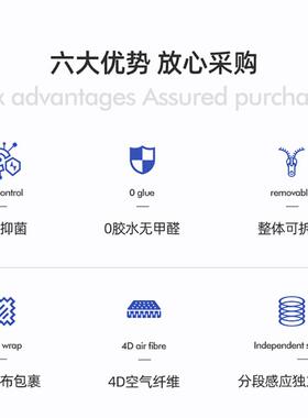 全拆式可拆酒垫店家用护脊独AFC弹簧记忆洗棉4D床软硬两立用儿童