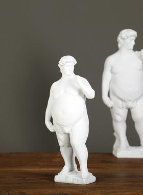 PDW-B创意新款热畅销树脂像胖大卫艺摆雕件家居桌面装饰大卫艺工