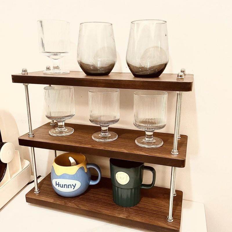 置架中古风架架子厨房架子办公桌物IRB隔层工位桌面收小纳书架茶,收纳整理,书桌收纳置物架,淘宝优惠券,粉丝福利购,淘宝优惠卷