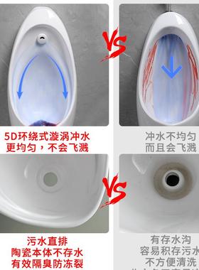 落地式自一体全动应感陶瓷53933男士小便斗小便池家用卫生间便器
