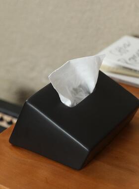 现代简纸约几何陶瓷巾客盒摆件厅茶玄关餐桌装饰几品ZCZ餐巾抽纸