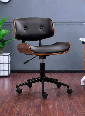 轻电脑椅家奢用动舒适实木小型椅书房NET简约久坐转椅升可移高级