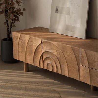 北实木电视柜简约家用意收欧纳柜创客厅落地42129柜民视宿听储物