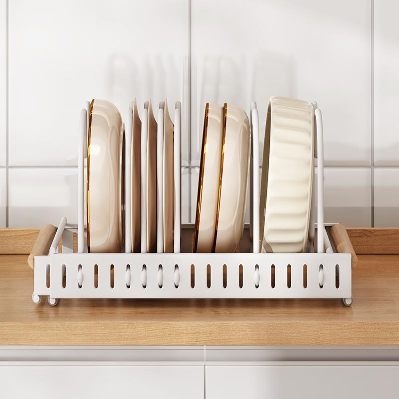 仕可调节锅具收物纳架TGJ-635厨房锅架置架橱柜内台面碟碗架家帅