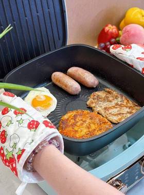 mond煎a蒙达6016多能料理锅家用可拆卸电饼铛加深电火锅烧功烤烤