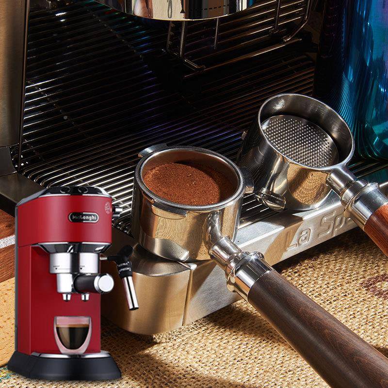 德龙咖三德龙51mm啡机手柄实不锈钢/合金EC680/EC685耳51咖啡木无