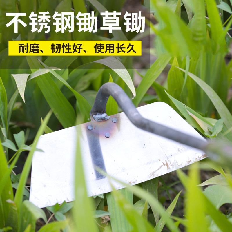 不锈钢除草大锄头专用家用锄草种花两用农具全钢松土种菜园艺工具,鲜花速递/花卉仿真/绿植园艺,锄头,淘宝优惠券,粉丝福利购,淘宝优惠卷