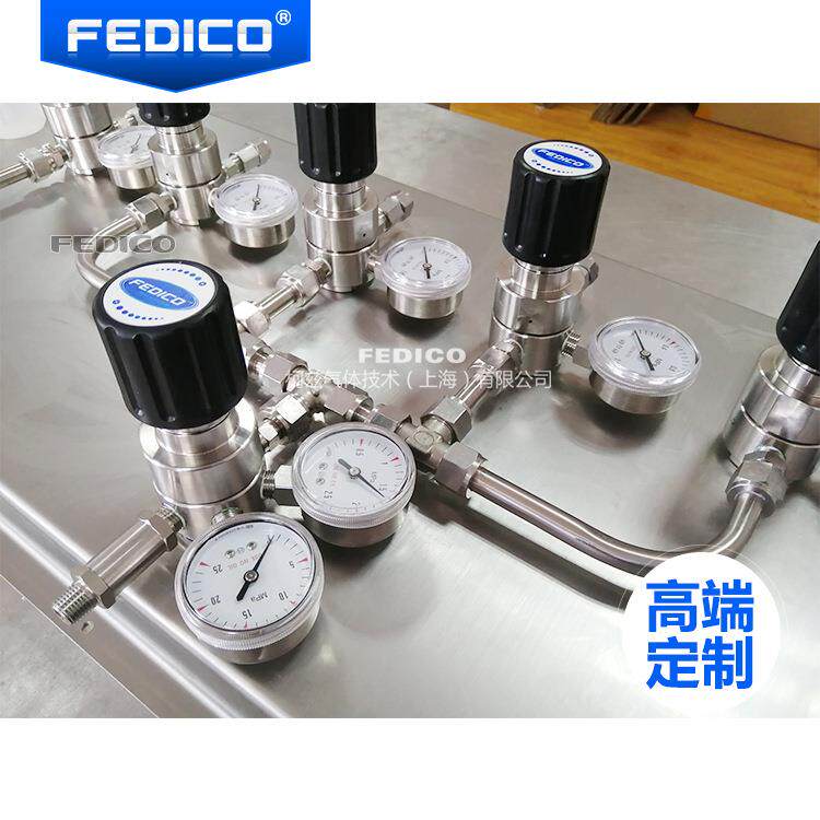 非标集中供气面板 二级终端调压系统 末端阀门 单表气压表 流量计