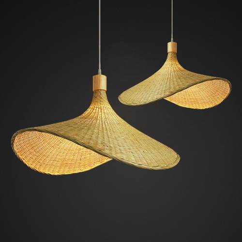 新中式竹餐厅吊灯竹茶室禅编意火锅店民宿客厅艺XC202009楼性梯个