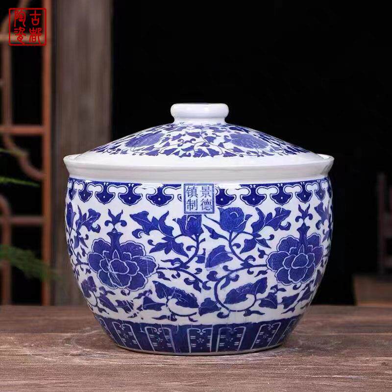 瓷陶缸米带盖家用米桶如图品防虫防潮食储物中药罐