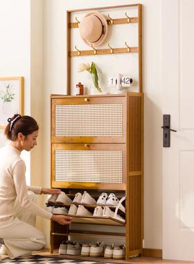 鞋柜口家用大容量VJI入鞋门架子收纳器省空间神室内出租屋户实木