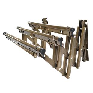 叠衣架伸缩晾衣杆收缩伸晒被架铝拉合金户折外阳台推晾衣VHW拉架