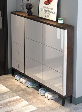 202超4薄鞋柜17cm组换鞋凳一体合2cm翻斗入户门口鞋柜89728收纳5