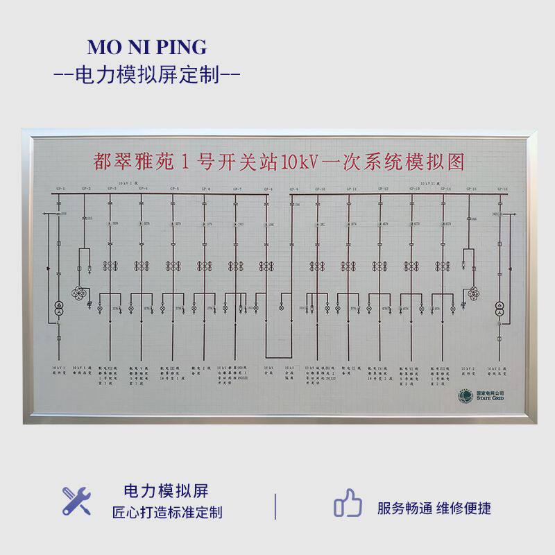 模拟图板一次系统图板配电室电房电力培训教学流程图标识图模拟屏