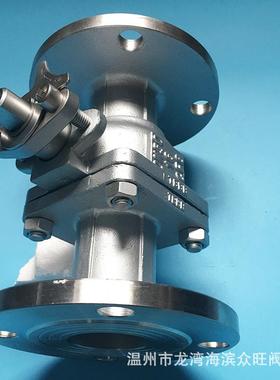 不锈钢阀门/45法兰球阀/Q41712F-16P/304/201手0动3球阀/DN1-DN20