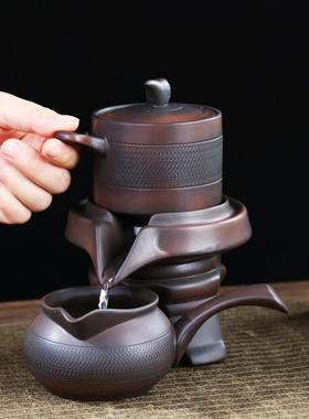 建家水紫陶自茶茶具套装用复古紫52017砂全功动夫茶杯石磨懒人中