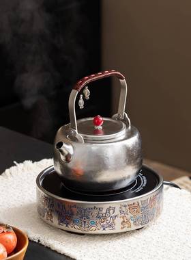 岳恒新款电高陶内炉用室钛壶XOT耐温煮茶壶煮茶器围炉煮茶提家梁