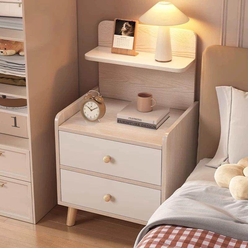 奶油免风床头AL999-0简约现代床边柜子柜室小型床头储物柜简易漆