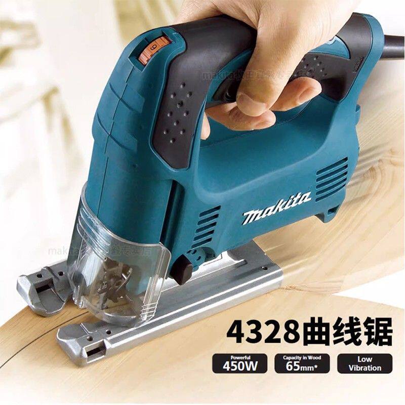 日本牧田4327曲线锯条4328电动调速往覆锯M4301B木工切割机