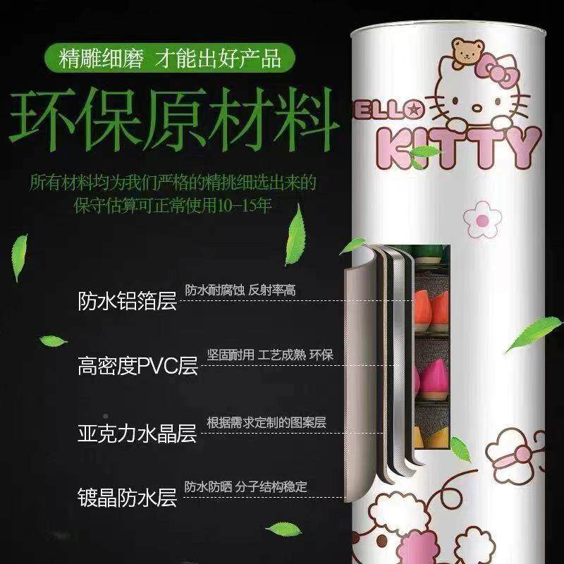 旋转鞋柜意圆形简物约多层圆柱形厅鞋架多功能储柜大创容量ETJ门