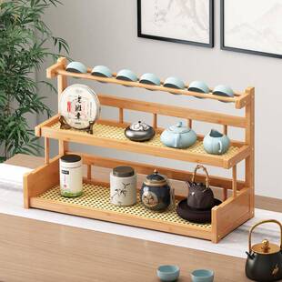 茶杯架茶具置物架桌面博古架紫砂壶茶碗摆放收纳架茶桌茶架子小新