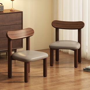 实木凳子家用矮凳客厅木头茶几凳靠背小椅子轻奢高级感小板凳