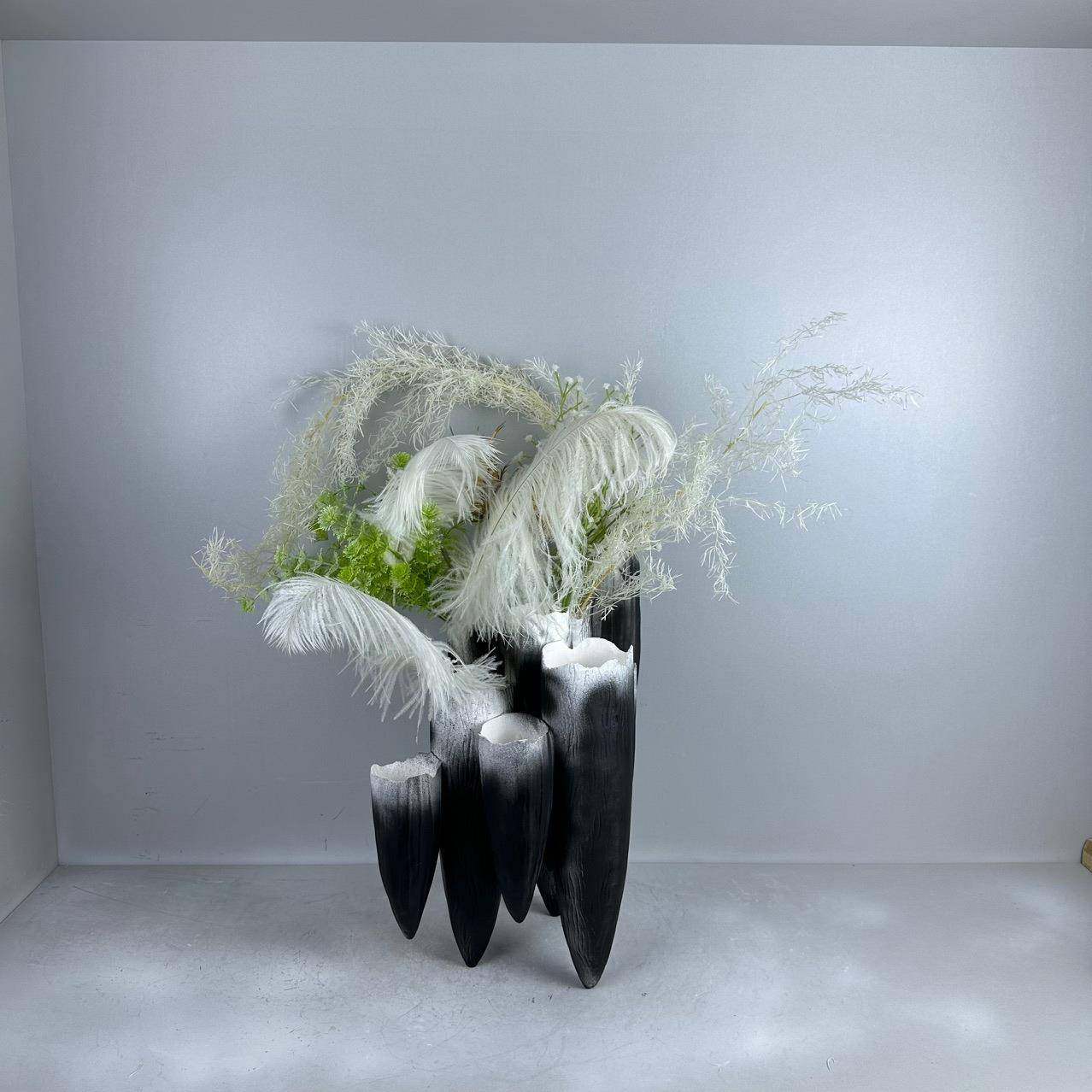 现代简约样板间手工黑白陶瓷春笋花器客厅餐厅花插售楼处饰品摆件,机械设备,其他机械设备,淘宝优惠券,粉丝福利购,淘宝优惠卷