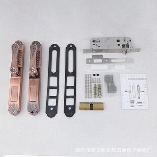 防水机械密码锁办公门户外花园栅栏门406门室庭院铁别墅木门密锁