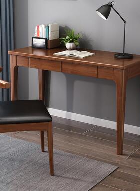 书桌实木现代简家用约型户台小式电脑桌卧室长75482条桌小学生学