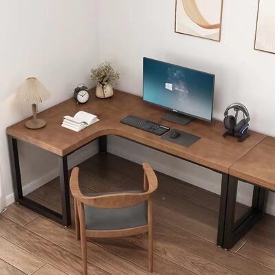 VIA严选实木拐角桌型L脑桌台式家用靠墙写字台卧电室转角书办公桌