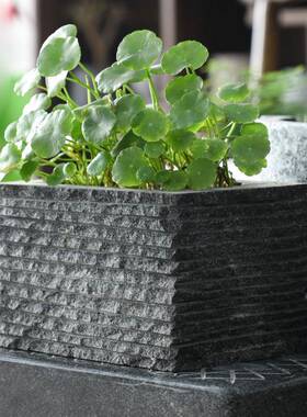 老石槽户外院流水景摆件庭景观石磨水造景旧石头鱼缸槽水阳FS7575