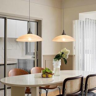 吊奶油餐厅吊灯意式 碟艺术 简约现代999日商用餐厅灯网红玻璃飞式