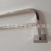 精铸方毛锈巾杆304不V钢毛917巾置物架浴巾架弧形双挂杆ST 0103