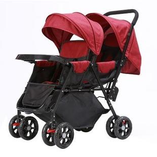 BRE前后座可婴儿推车小双大人车二胎手推宝车前后座轻便折叠坐可