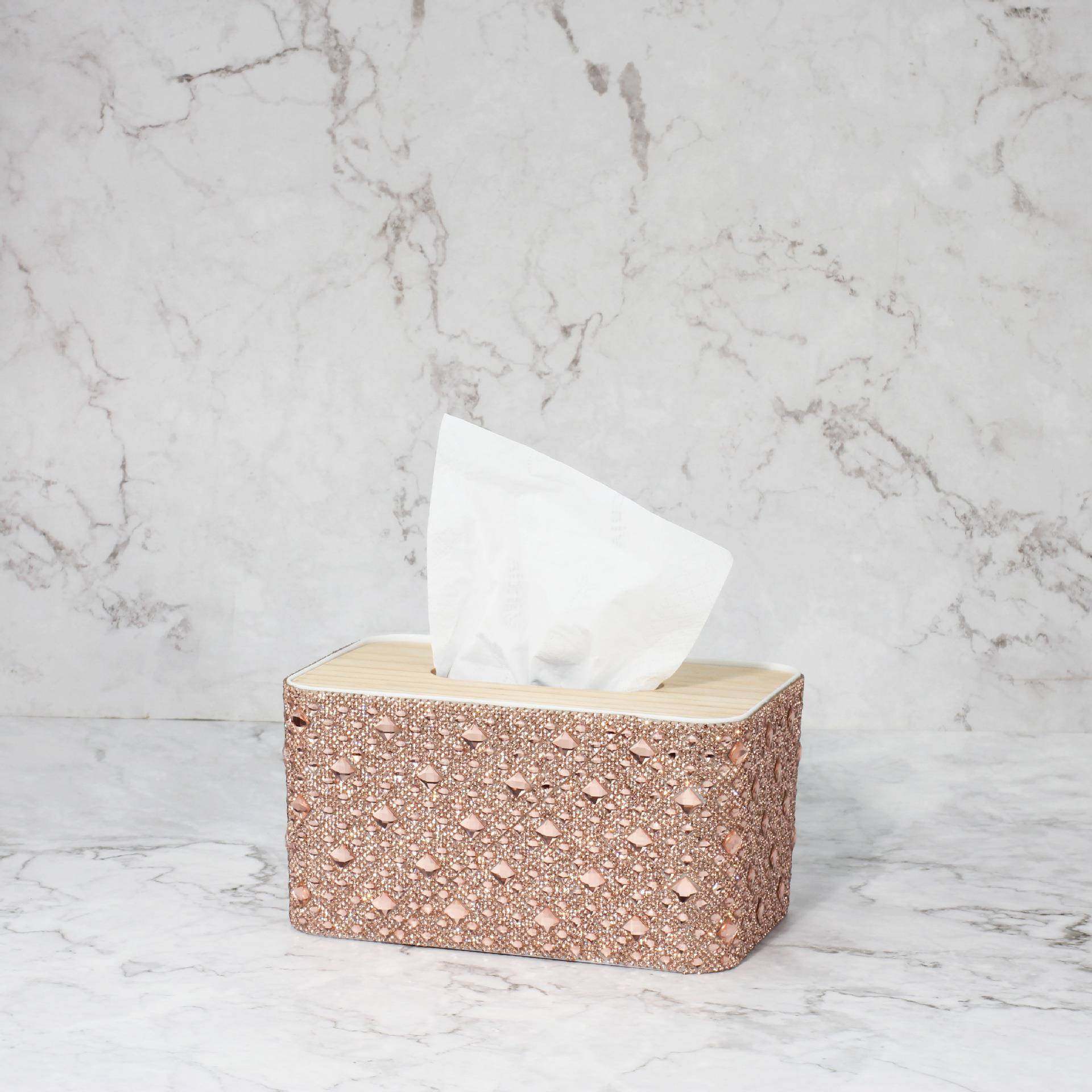 轻间镶钻车载纸意巾盒卫生抽纸创客厅收纳盒茶几欧式17*12*8c车用,收纳整理,纸巾盒,淘宝优惠券,粉丝福利购,淘宝优惠卷