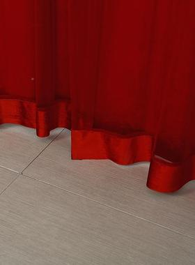 蕾丝门帘卧室厨房帘防蚊帘F96697SH子长帘2纱025新年新款家用免打