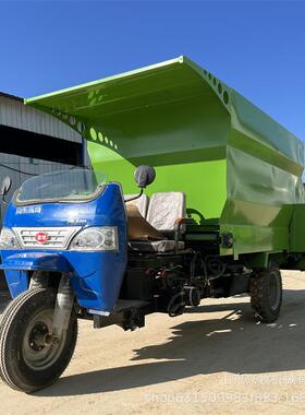 四轮青视储饲投料车双出口IXJ草撒草工作频撒车料车整机尺寸