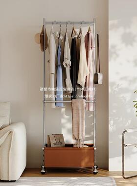 ll衣帽架用落卧室地多家功能挂客厅衣服收纳架可移动铁艺衣98862