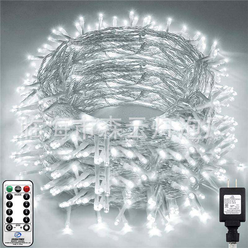 1灯000LED节低压UVNIL遥控串圣灯诞花园条灯带日装饰星星串灯