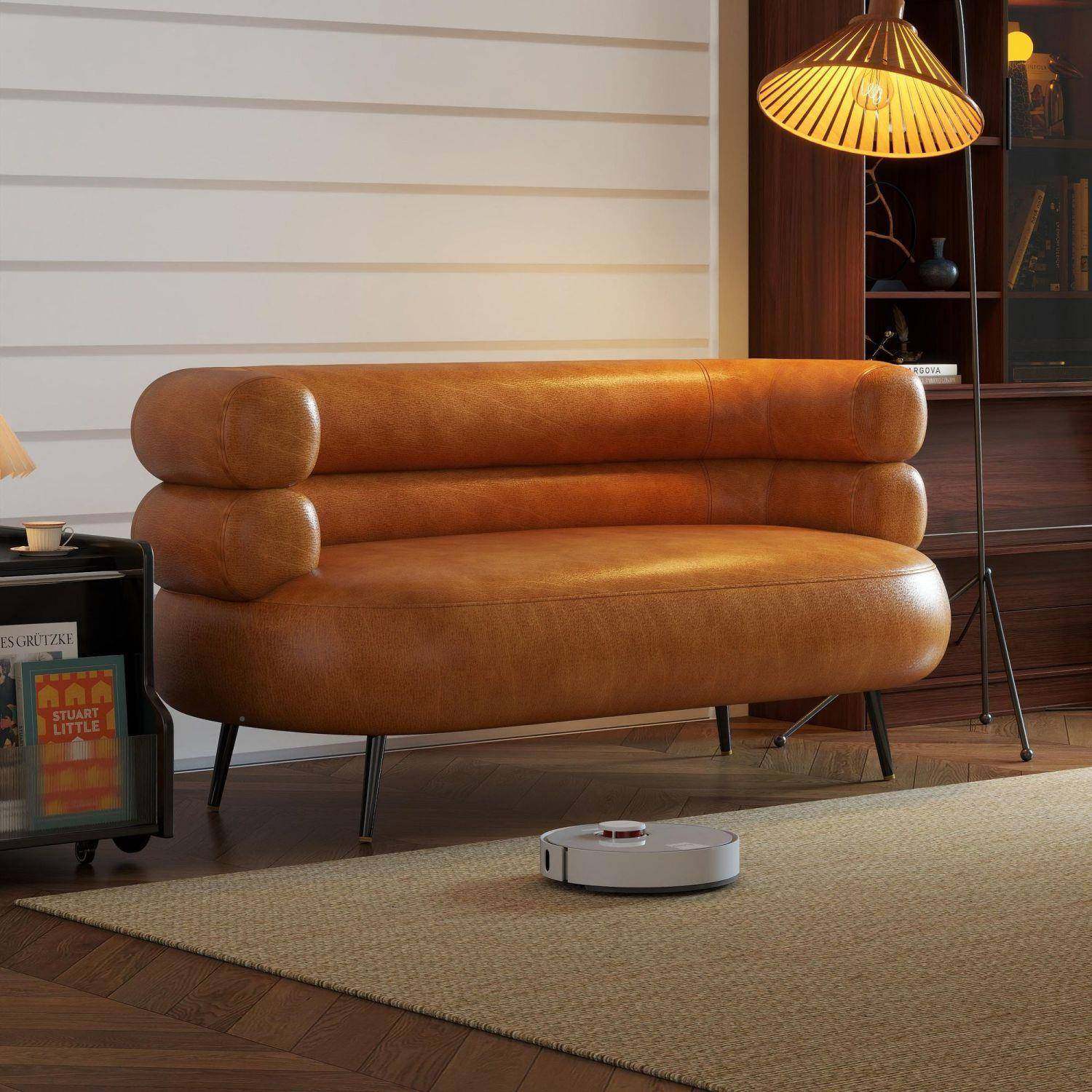 皮艺沙双小发户客型复古中古风油蜡皮厅单三人沙发公寓985出租房