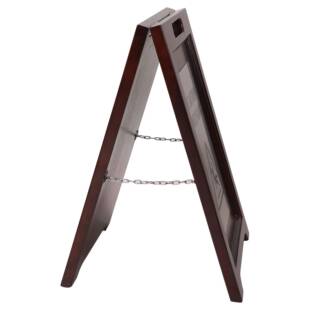 酒店地商场洗725手间不锈钢木制A牌字折叠警示小心滑式告示可加LO