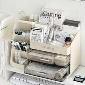 桌面收纳屉盒抽式 物学生办公室书桌文具大容量置斜架多DRK功能插