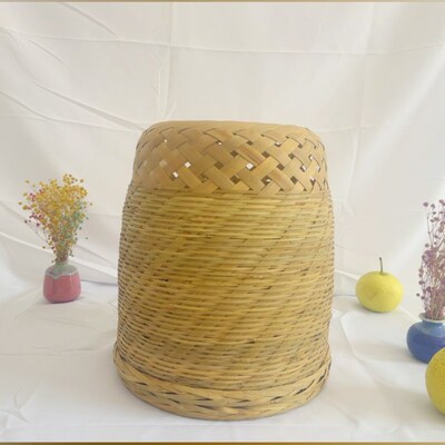 纯手工竹编传统烤火取暖老式火笼子广西老黄竹手工取暖火炉煮茶