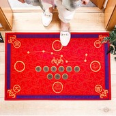 祥云阁2022虎年家用进门五帝钱地垫浴室卧室入户门垫门防滑垫