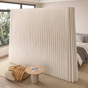 纸屏分隔简断假风墙办公高低、半室卧室隔折叠服装店屏风背景墙易