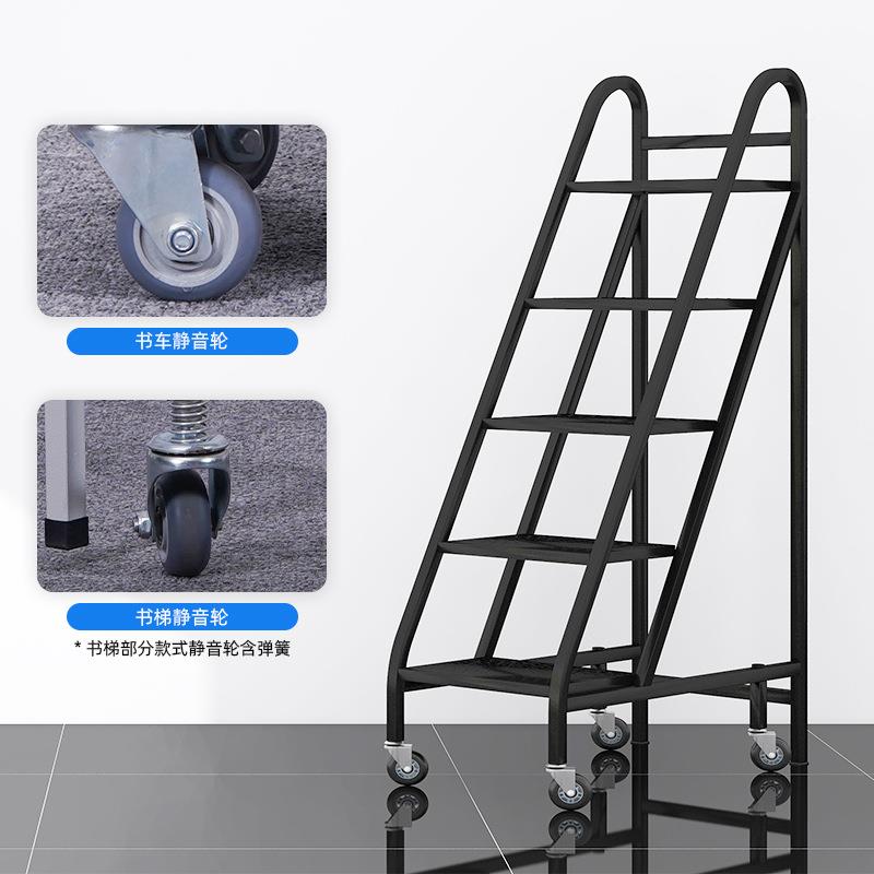 层书OWS-957梯三层书车图书馆档案室书籍书运2车音万向轮静书车厂